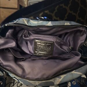 Coach Blue and Black Women's Bag